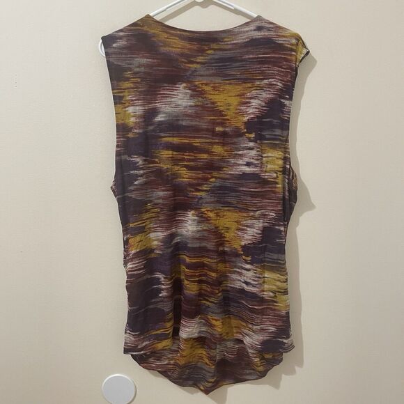 Classiques Entier Womens Silk Blend Wrap V Nexk Ruched Side Sleeveless Top Sz 3X - Picture 6 of 8